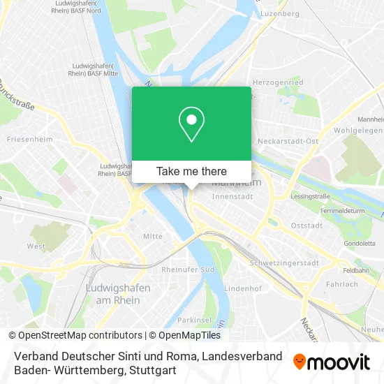 Карта Verband Deutscher Sinti und Roma, Landesverband Baden- Württemberg