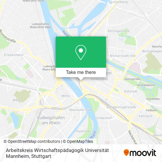 Карта Arbeitskreis Wirtschaftspädagogik Universität Mannheim