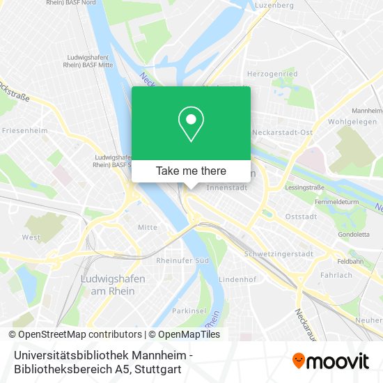 Карта Universitätsbibliothek Mannheim - Bibliotheksbereich A5