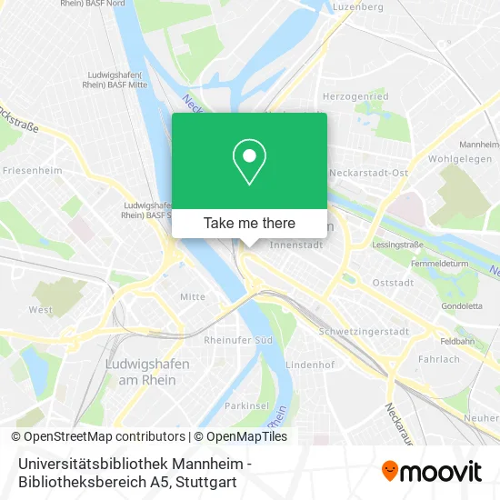Карта Universitätsbibliothek Mannheim - Bibliotheksbereich A5