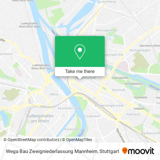 Карта Wega Bau Zweigniederlassung Mannheim