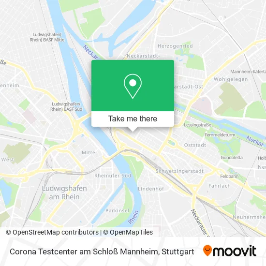 Corona Testcenter am Schloß Mannheim map