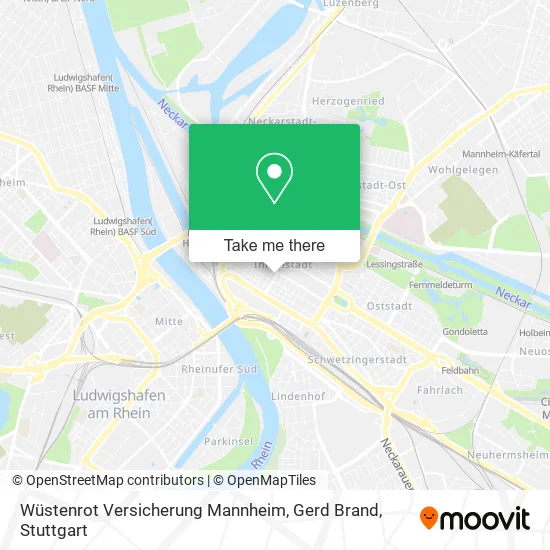 Карта Wüstenrot Versicherung Mannheim, Gerd Brand