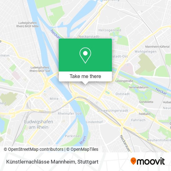 Карта Künstlernachlässe Mannheim
