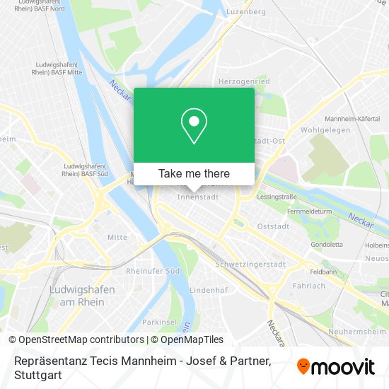 Карта Repräsentanz Tecis Mannheim - Josef & Partner