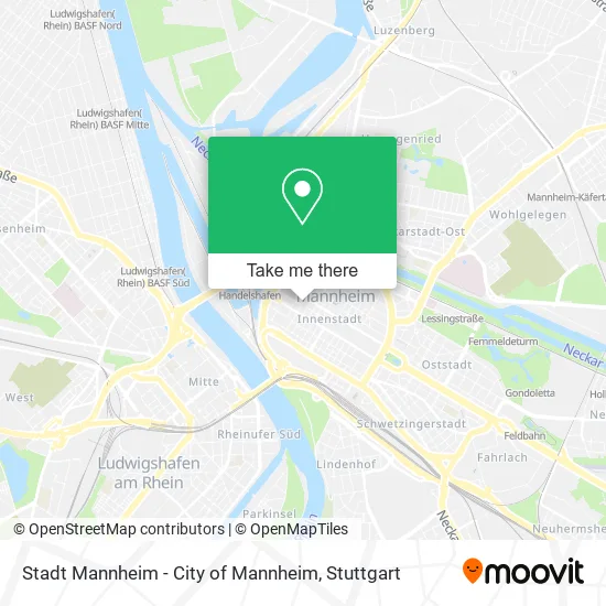 Карта Stadt Mannheim - City of Mannheim