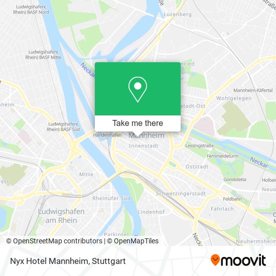 Nyx Hotel Mannheim map