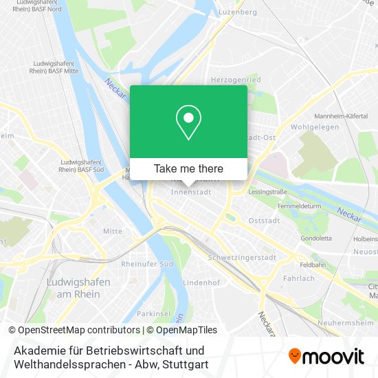 Карта Akademie für Betriebswirtschaft und Welthandelssprachen - Abw