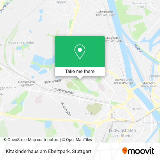 Карта Kitakinderhaus am Ebertpark