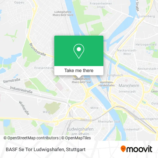 Карта BASF Se Tor Ludwigshafen