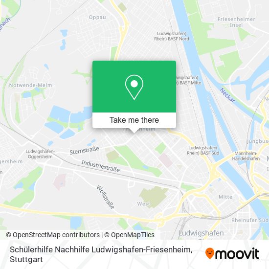 Карта Schülerhilfe Nachhilfe Ludwigshafen-Friesenheim