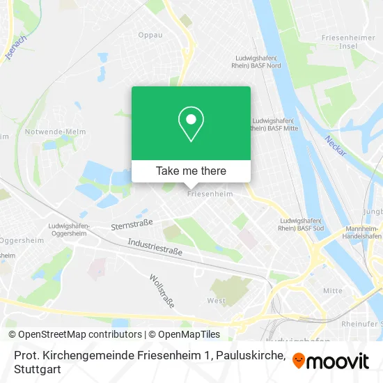 Карта Prot. Kirchengemeinde Friesenheim 1, Pauluskirche