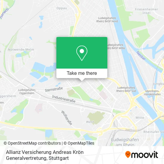 Карта Allianz Versicherung Andreas Krön Generalvertretung