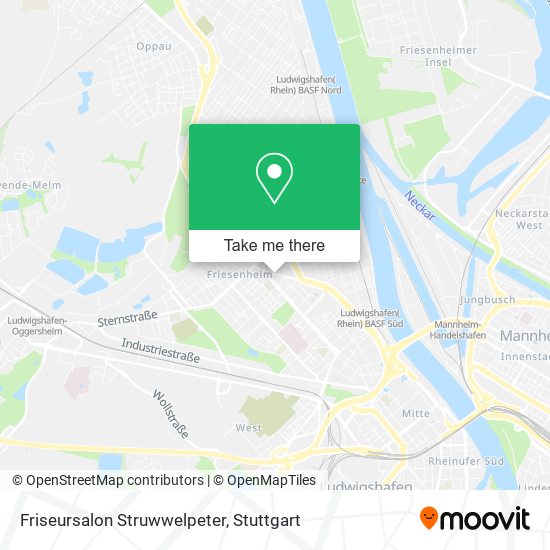 Friseursalon Struwwelpeter map