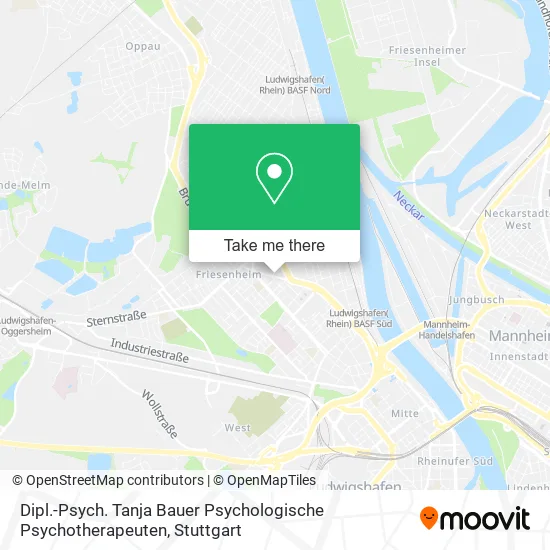 Карта Dipl.-Psych. Tanja Bauer Psychologische Psychotherapeuten