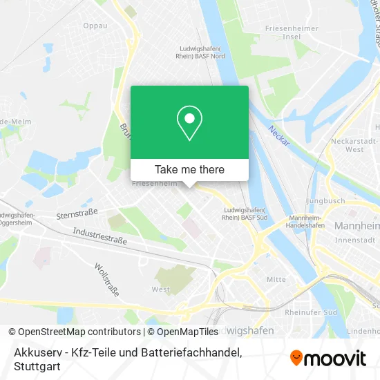 Карта Akkuserv - Kfz-Teile und Batteriefachhandel