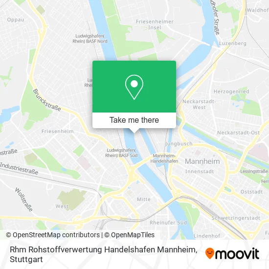 Карта Rhm Rohstoffverwertung Handelshafen Mannheim