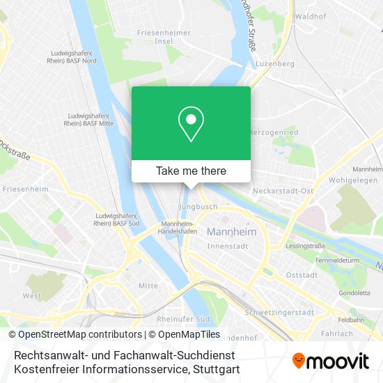 Rechtsanwalt- und Fachanwalt-Suchdienst Kostenfreier Informationsservice map