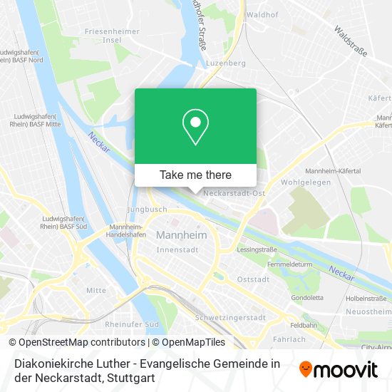 Diakoniekirche Luther - Evangelische Gemeinde in der Neckarstadt map