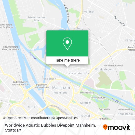 Worldwide Aquatic Bubbles Divepoint Mannheim map