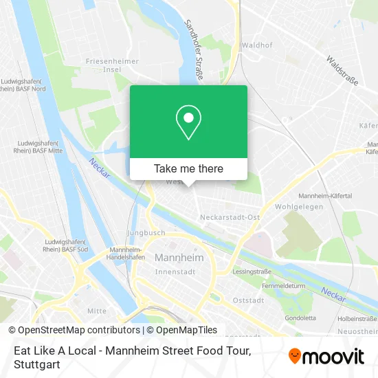 Карта Eat Like A Local - Mannheim Street Food Tour