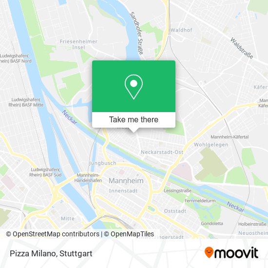 Pizza Milano map