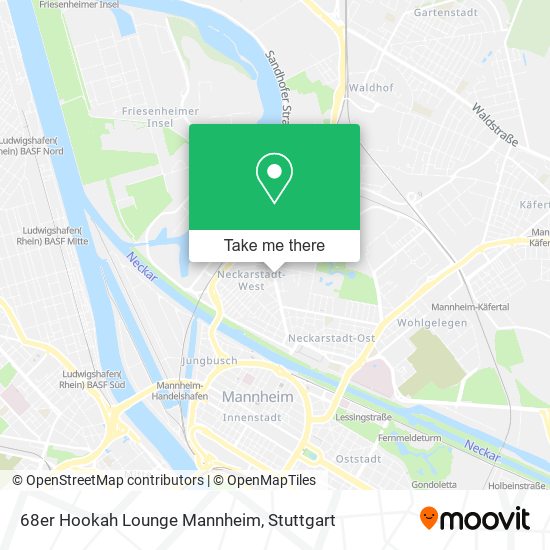Карта 68er Hookah Lounge Mannheim