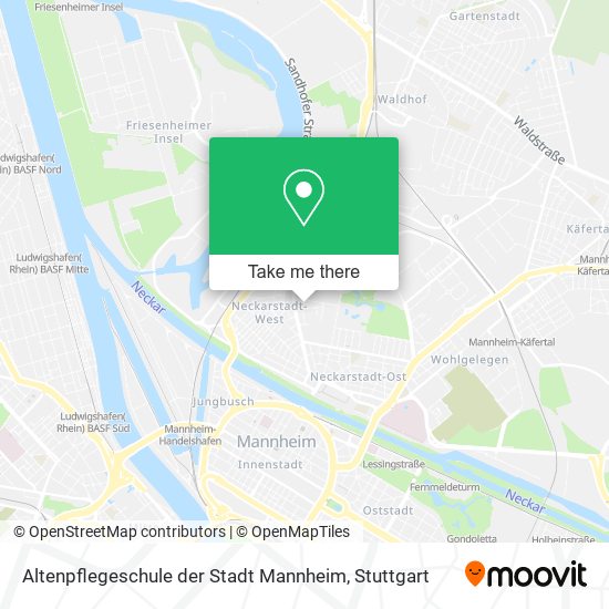 Карта Altenpflegeschule der Stadt Mannheim