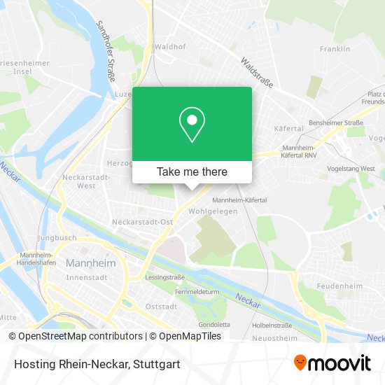 Hosting Rhein-Neckar map