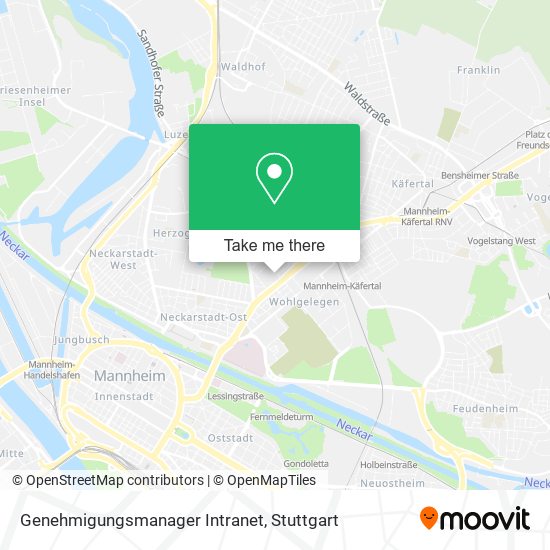 Genehmigungsmanager Intranet map