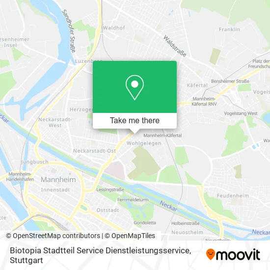 Карта Biotopia Stadtteil Service Dienstleistungsservice