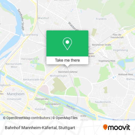 Bahnhof Mannheim-Käfertal map