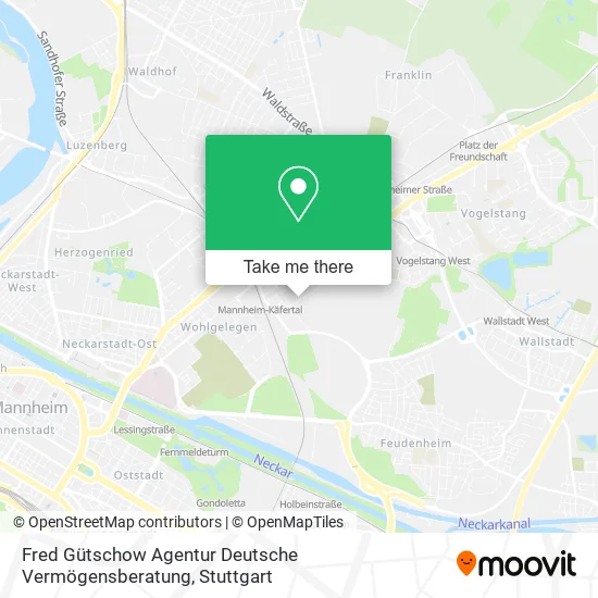 Карта Fred Gütschow Agentur Deutsche Vermögensberatung