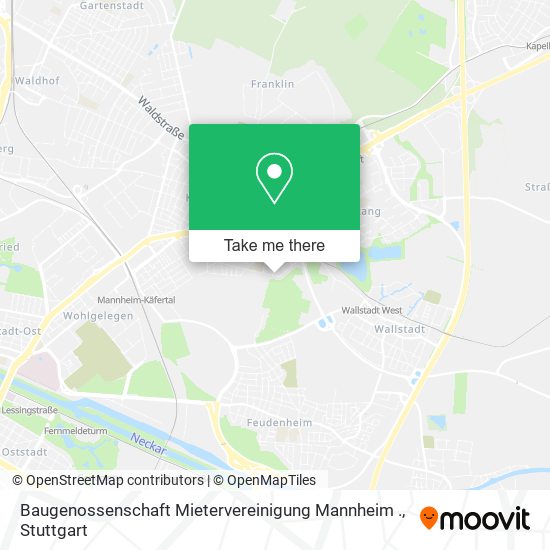 Карта Baugenossenschaft Mietervereinigung Mannheim .