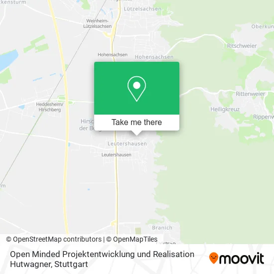 Карта Open Minded Projektentwicklung und Realisation Hutwagner