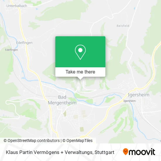 Карта Klaus Partin Vermögens + Verwaltungs