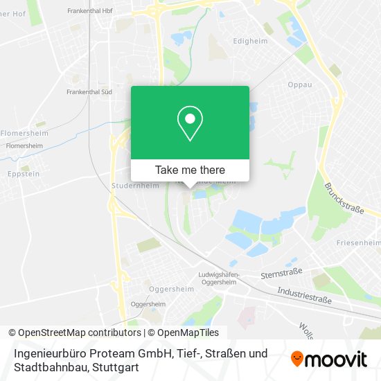 Карта Ingenieurbüro Proteam GmbH, Tief-, Straßen und Stadtbahnbau
