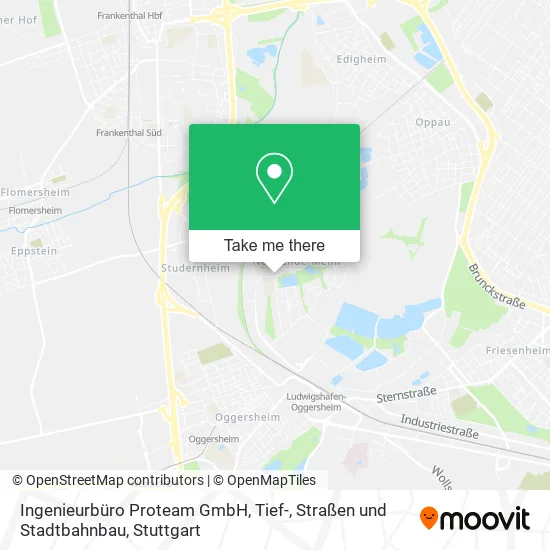 Карта Ingenieurbüro Proteam GmbH, Tief-, Straßen und Stadtbahnbau