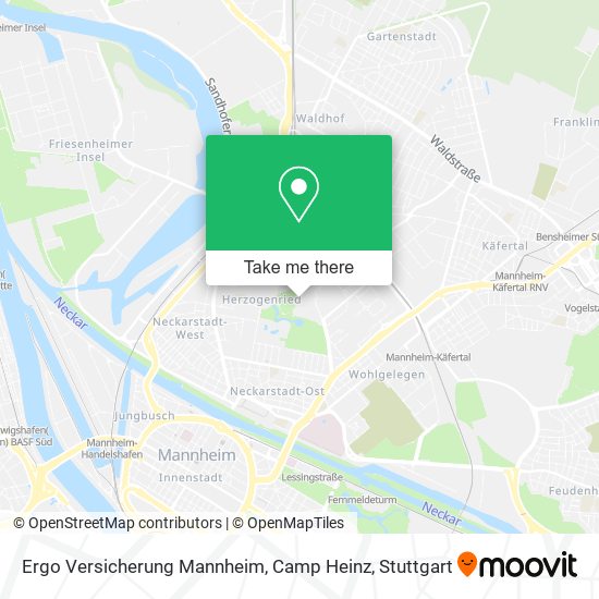Карта Ergo Versicherung Mannheim, Camp Heinz
