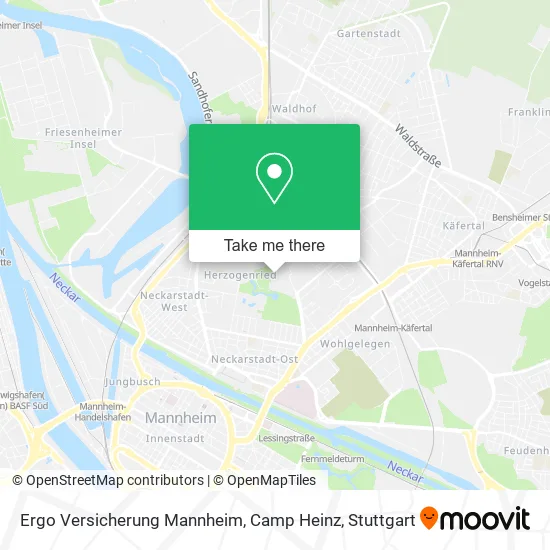 Карта Ergo Versicherung Mannheim, Camp Heinz
