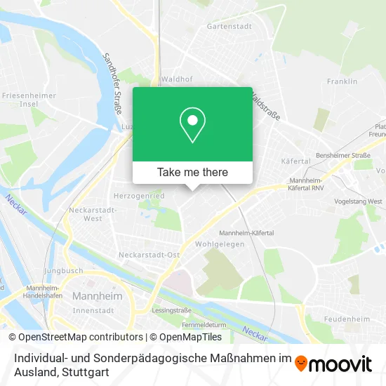 Карта Individual- und Sonderpädagogische Maßnahmen im Ausland