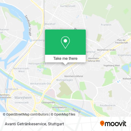 Карта Avanti Getränkeservice