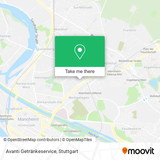 Карта Avanti Getränkeservice