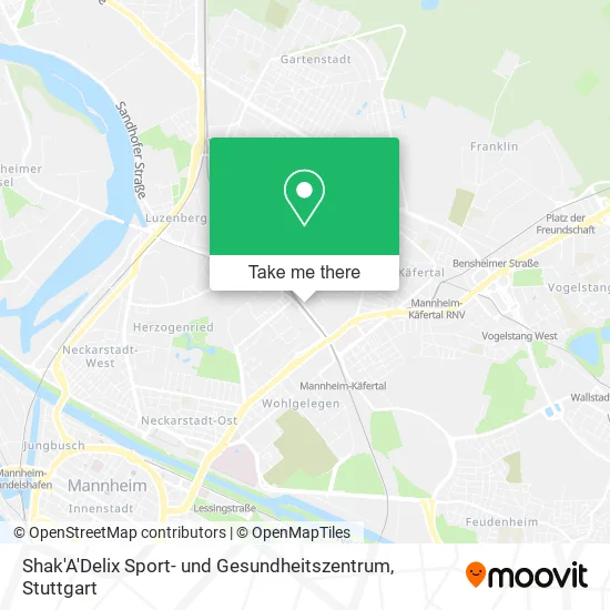 Карта Shak'A'Delix Sport- und Gesundheitszentrum