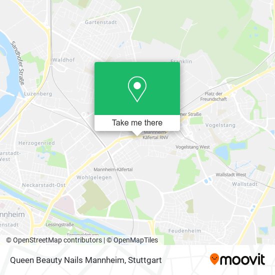 Queen Beauty Nails Mannheim map