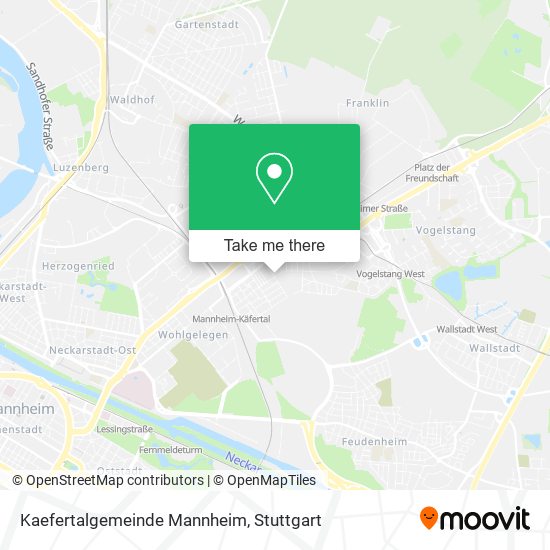 Карта Kaefertalgemeinde Mannheim