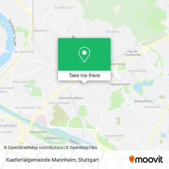 Карта Kaefertalgemeinde Mannheim