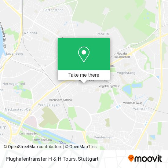 Flughafentransfer H & H Tours map