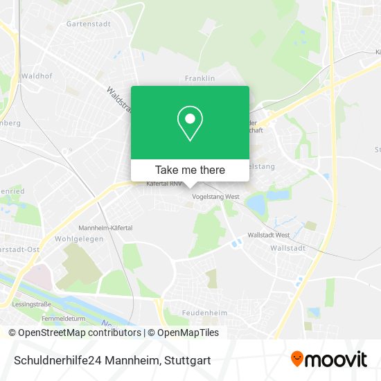 Карта Schuldnerhilfe24 Mannheim