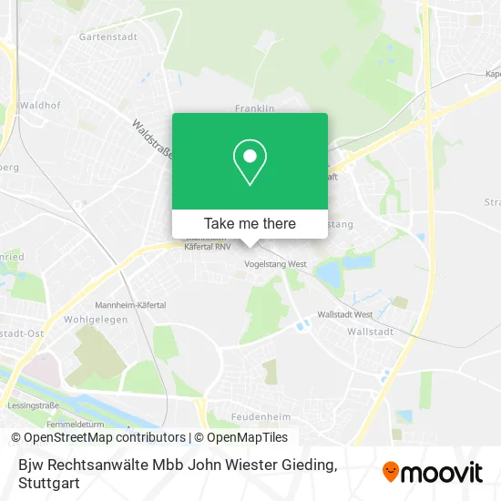 Карта Bjw Rechtsanwälte Mbb John Wiester Gieding